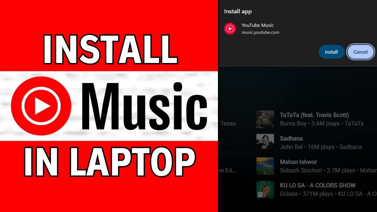 How To Install Youtube Music App For Laptop Pc In Window 10 11 Youtube