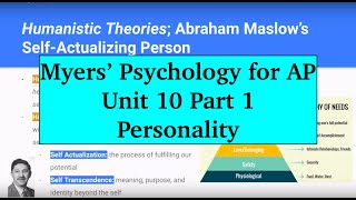 AP Psychology | Myers’ Unit 10 Part 1