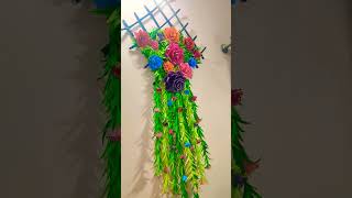 #wall #hanging#colour paper craft #ideas#art #explore #flowers