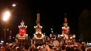 熊谷うちわ祭　お祭り広場　ひっかわせ叩き合い