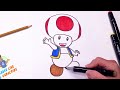 スーパーマリオブラザーズのキノピオの描き方