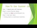 The Scanner Class in Java Programming | Scanner class | Programming in Java | Java