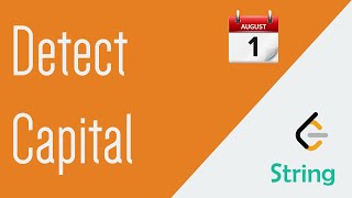 520. Detect Capital | Leetcode | String Manipulation