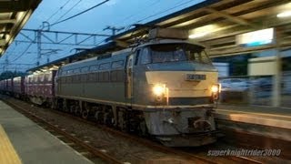 JR貨物 EF66 24号機 貨物列車1094レ 大野浦駅通過 2013.6