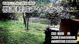 獣害軽減チャレンジ｜那賀町地域おこし協力隊令和3年度前期報告会（吉田）