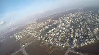 טיסה מעל קרית אתא Fly over Kiryat Ata Paraglider