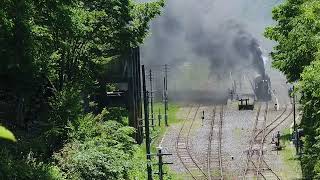 2022.05.29 JR釜石線 SL銀河　C58 239号機 陸中大橋駅を黒煙・爆煙で出発！