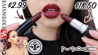Comparing BHAD BHABIE Copycat Beauty & MAC Lipsticks + Swatches | Cheap VS Expensive