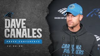 Dave Canales speaks after Panthers 36-30 win over the Cardinals