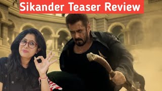 Sikandar Teaser Reaction Salman khan ki Eidi aayegi fans ko pasand? Review by Heena Kumawat