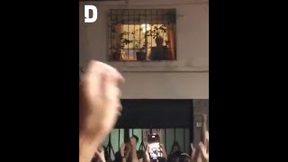 Fans chant Messi's name outside home of 'super fan' grandmother