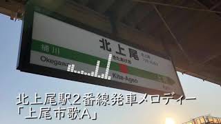 北上尾駅2番線発車メロディー　「上尾市歌A」