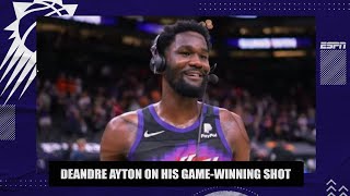Deandre Ayton reacts to his game-winning shot in Game 2 of Suns vs. Clippers 🔥 | NBA on ESPN