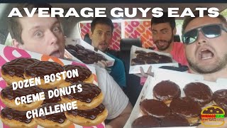 12 Boston Creme Donuts Challenge VS Average Guys Eats (~3600 Calories)