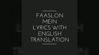 Faaslon mein lyrics with English translation