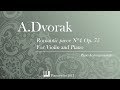 A.Dvorak - Romantic Piece Nº4 Op 75 - violin and Piano - Piano Accompaniment