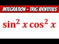 Integral of sin^2(x) cos^2(x) using Trigonometric Identities - Complete Walkthrough