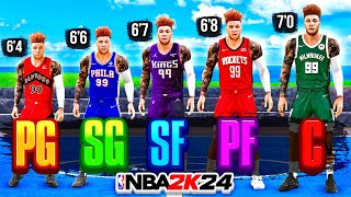THE BEST BUILD AT EVERY POSITION IN NBA 2K24! (RATE MY BUILD)