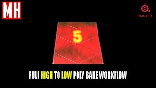 Baking High to Low poly maps in Substance painter ( Full Workflow )