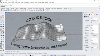 Rhino 3D Tutorial: Creating Complex Surfaces with the Patch Command