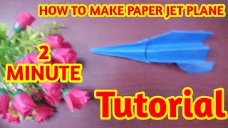 How to make paper jet plane | Indian drawing works | tutorial