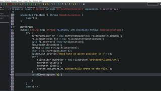 Read and Write file | Interface | Implementation | Server & Client | RMI