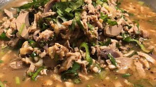 Lao Food: How I Make Soup Ped| Duck Larb/Salad (soup type)