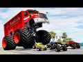 Monster Truck R/C vs Real Cars #3 - Beamng drive