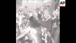 SYND 4 3 69 FORMER PAKISTAN FOREIGN MINISTER ALI BHUTTO, LEADS RALLY