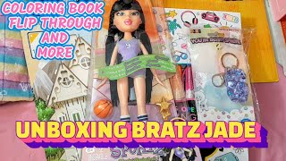 Unboxing Bratz Play Sportz Jade, Coloring Book Flip Through