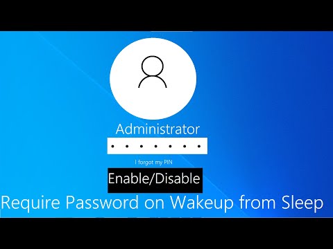 Enable or disable Require password when waking from sleep mode in Windows 10 and 11