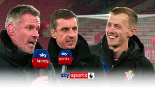 James Ward-Prowse does hilarious impressions of Carragher and Neville 🤣
