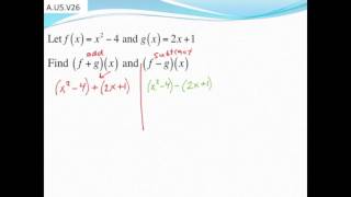 Adding and subtracting functions - New notation!