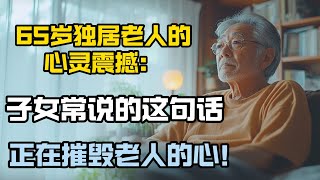 65歲獨居老人的心靈震撼：子女常說的這句話，正在摧毀老人的心！太扎心了！ #老年生活 #情感故事