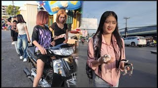 Cambodian factory workers daily life 4k street view Khmer people daily life Asia