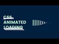 Loading Animation Using HTML & CSS | Page Loading Animation In CSS 3