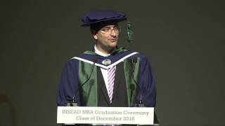 INSEAD MBA Class 16D Graduation - Professor Urs Peyer, Dean of Degree Programmes