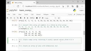 basic numpy functions | part 1