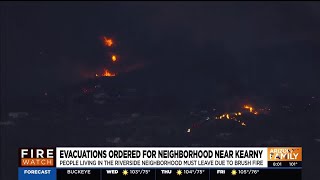 Neighborhood near Kearny evacuated due to Simmons Fire