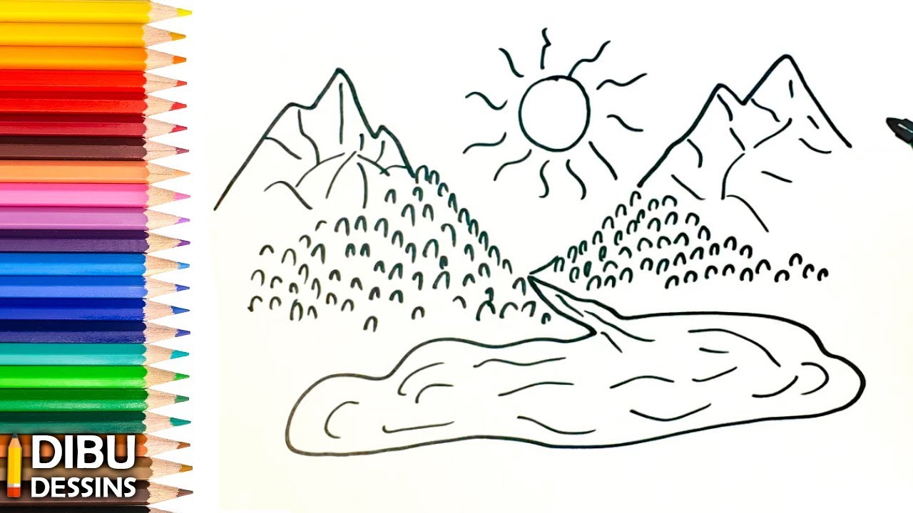 Comment Dessiner Une Montagne Dessin De Montagne Youtube