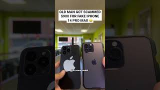 OLD MAN PAID $900 FOR FAKE IPHONE 14 PRO MAX 😢 #shorts #fake #iphone14promax #apple #iphone #ios