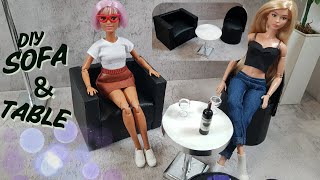 DIY Miniature Sofa & Table for Barbie Dolls (1/6 Scale) – Corrected Measurements in Description