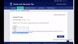 GSTZen - Enable API access in GSTN Portal