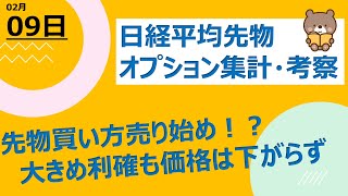 【海外ファンド取引手口　集計・考察】　2月9日　先物買い方売り始め！？大きめ利益確定も日経平均は下がらず・・・