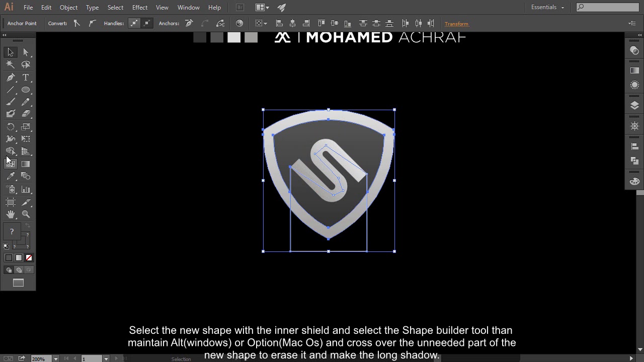 Illustrator Tutorial How To Make A Shield Logo Design Youtube