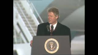 President Clinton on Arrival in Detroit, Michigan (1993)