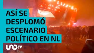 Imágenes en Nuevo León: suman 9 muertos y 27 hospitalizados tras caída de escenario