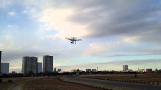 DJI Phantom 空撮ラジコンヘリ（多摩川河川敷）