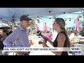 Sen. Rick Scott visits Fort Myers Beach in the wake of Helene