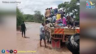 Lorry carrying over 10 people swept away while trying to cross flooded road in Makueni